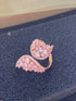 Rose Gold  Adjustable Zirconia Ring-2